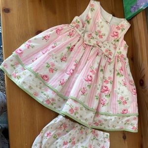 Laura Ashley soft pink floral dress